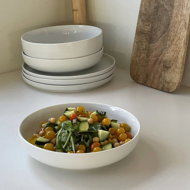 Public Goods Household Ceramic Dinner Bowls (Set of 4)